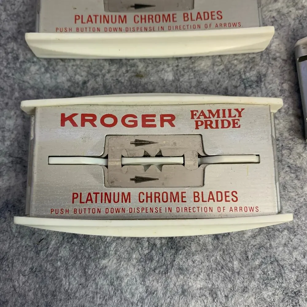 Kroger Store Brand Stainless Steel Double Edge Razor Blades, Vintage, Made in US